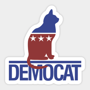 Democat democrat cat Sticker